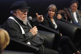 George R.R. Martin speaks at an event in 2017.