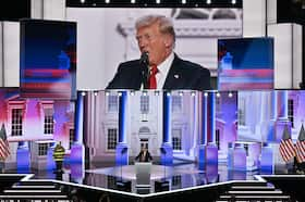 Donald Trump speaks Thursday in Milwaukee on the final day of the Republican National Convention. (Ricky Carioti/The Washington Post)