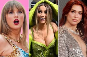 From left, Taylor Swift, Cardi B and Dua Lipa. (Scott A Garfitt/Invision/AP; Bertrand Guay/AFP/Getty Images; Matt Winkelmeyer/Getty Images for the Recording Academy)