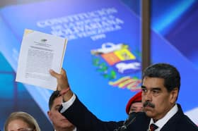 Venezuelan President Nicolás Maduro at a news conference last week. (Jesus Vargas/Getty Images)